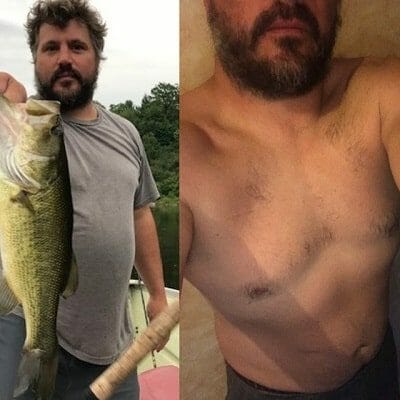 Brad Marshalll's before and after weight loss results on the Croissant Diet