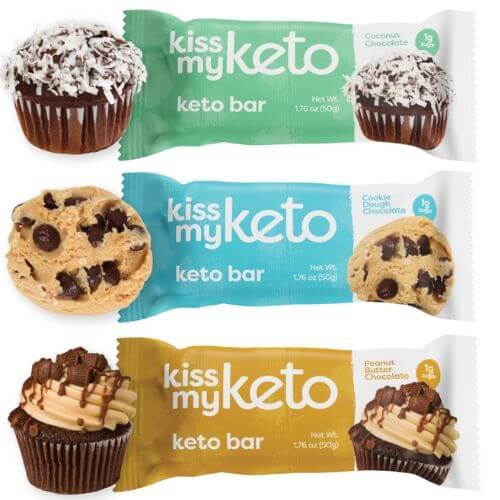 Kiss My Keto flavor range of keto bars