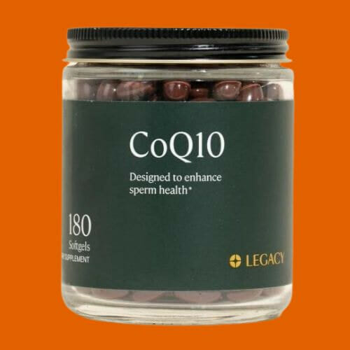 Bottle of Legacy coq10 supplements