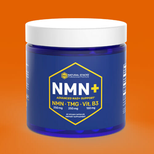 Bottle of Natural Stacks NMN supplement