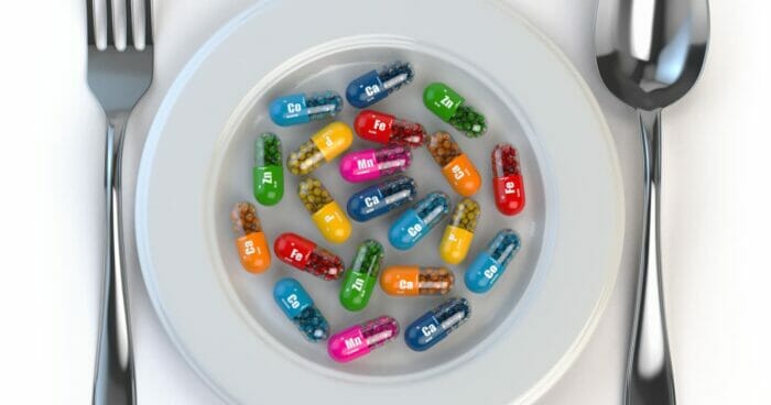 Supplements on a plate