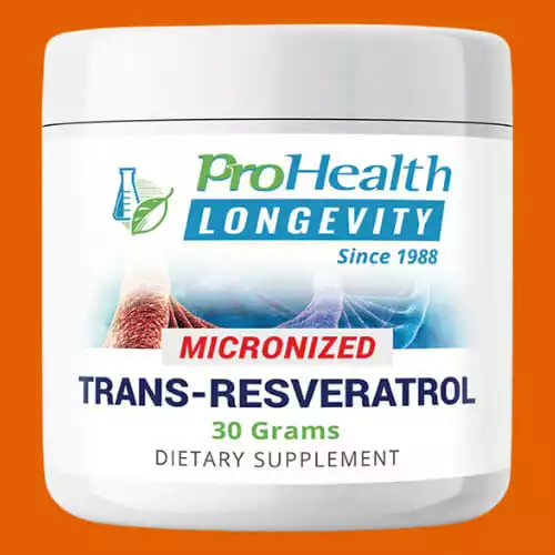 Micronized Trans-Resveratrol Powder from ProHealth Longevity